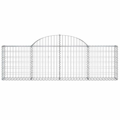 vidaXL Gabionen-Hochbeet 200x30x60/80 cm Acier galvanisé