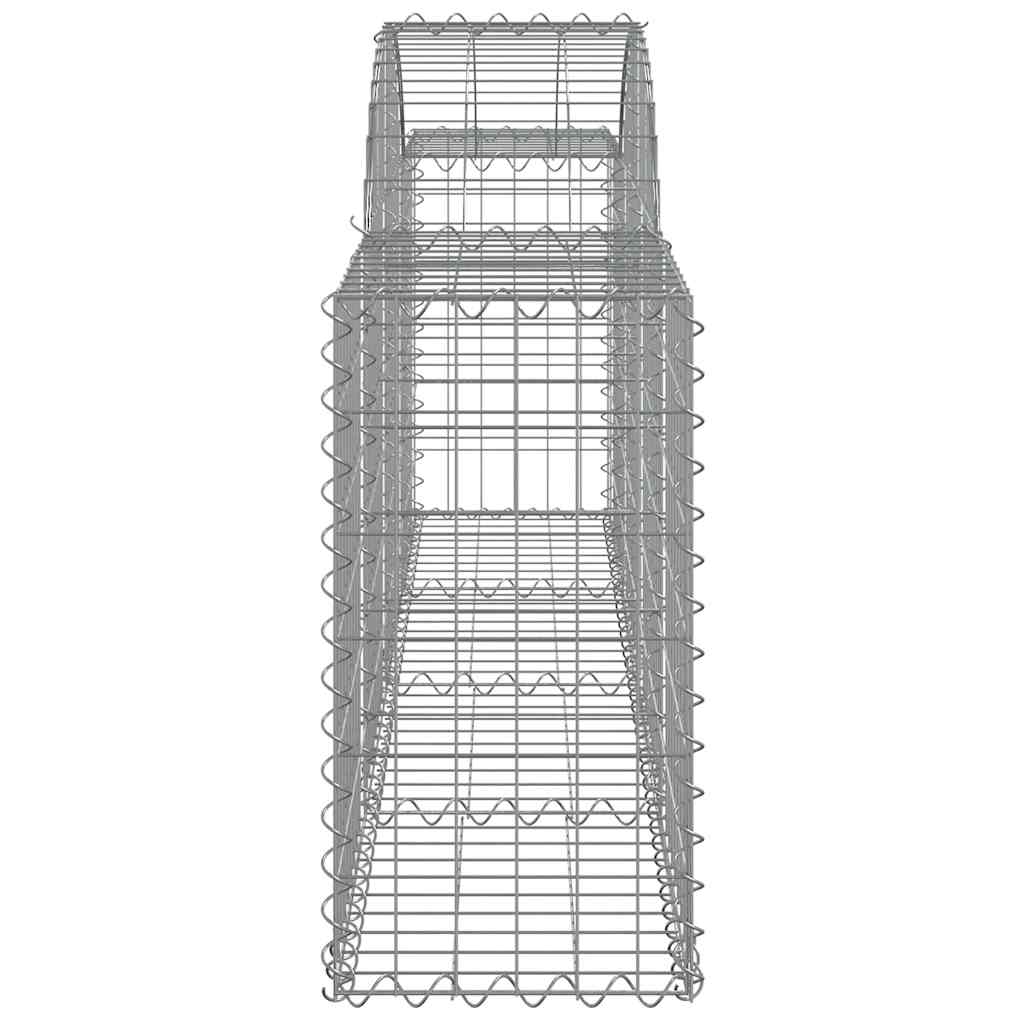 vidaXL Gabionen-Hochbeet 200x30x60/80 cm Acier galvanisé