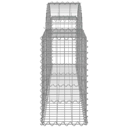 vidaXL Gabionen-Hochbeet 200x30x60/80 cm Acier galvanisé