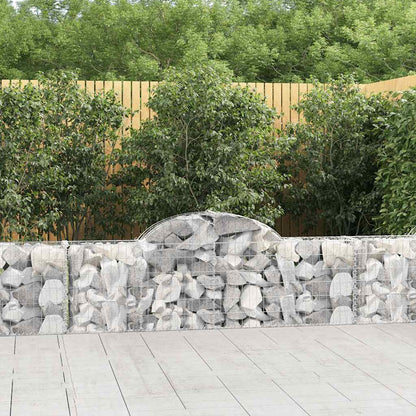 vidaXL Gabionen-Hochbeet 200x30x60/80 cm Acier galvanisé