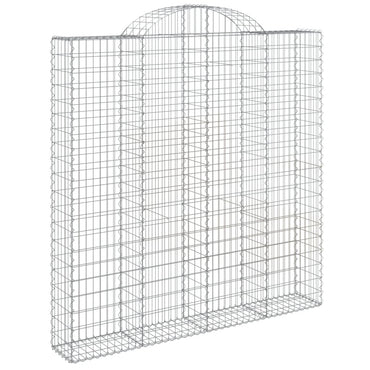 vidaXL Gabionenkorb mit hoher Wölbung 200x30x200/220 cm, verzinktes Eisen