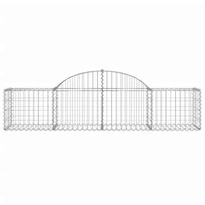 vidaXL Gabionenkorb mit Hochbogen 200 x 50 x 40/60 cm Eisen verzinkt