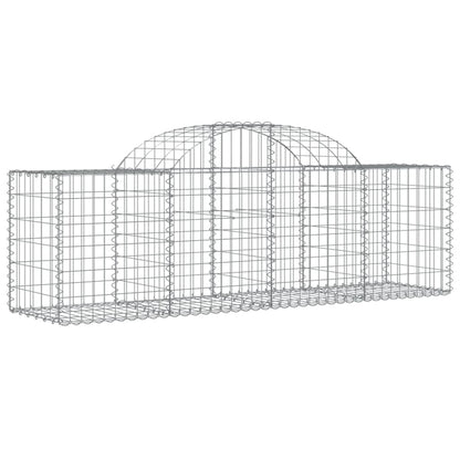 vidaXL Gabionenkorb mit hoher Wölbung 200x50x60/80 cm verzinktes Eisen