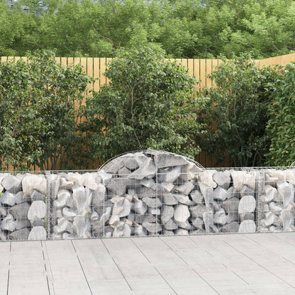 vidaXL Gabionenkorb mit hoher Wölbung 200x50x60/80 cm verzinktes Eisen