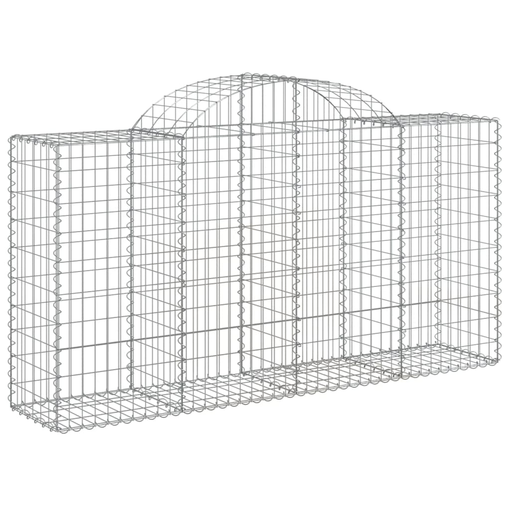vidaXL Gabion avec arche supérieure 200x50x100/120 cm Fer galvanisé
