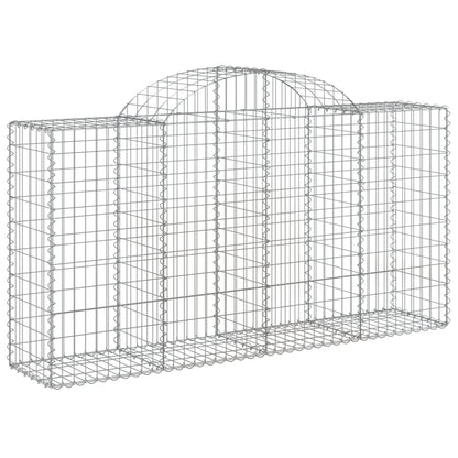 vidaXL Gabion avec arche supérieure 200x50x100/120 cm Fer galvanisé