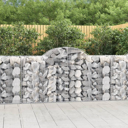 vidaXL Gabion avec arche supérieure 200x50x100/120 cm Fer galvanisé