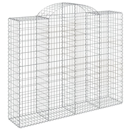 vidaXL Gabionen-Hochbeet mit Bogen 200x50x160/180 cm, Eisen verzinkt