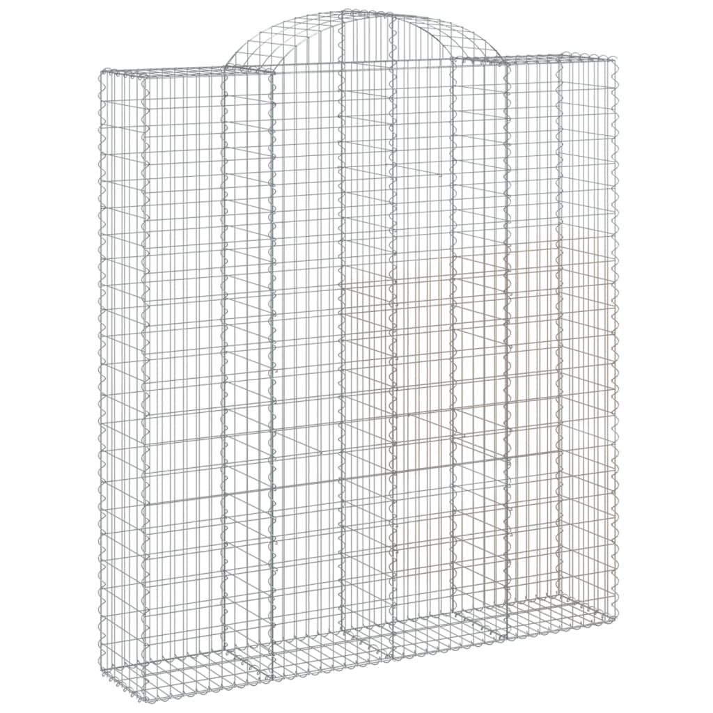 vidaXL Gabion avec arche haute 200x50x220/240 cm Fer galvanisé