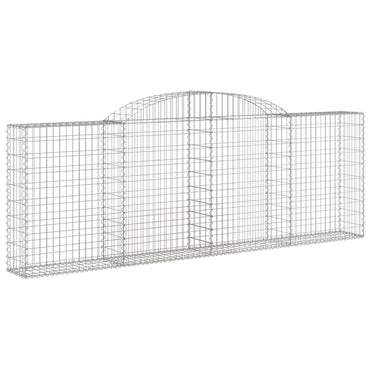 vidaXL Gabionenkorb mit Hochbogen 300x30x100/120 cm en fer galvanisé