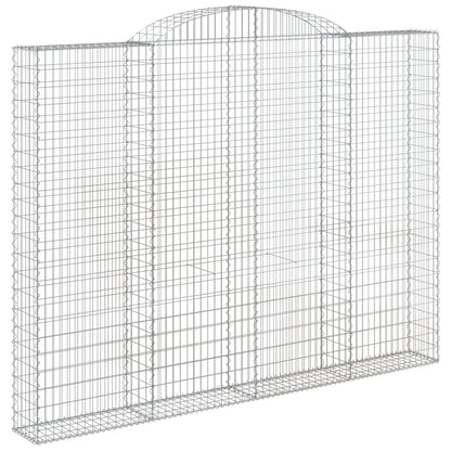 vidaXL Gabionenkorb mit Rundbogen 300x30x220/240 cm, Acier galvanisé