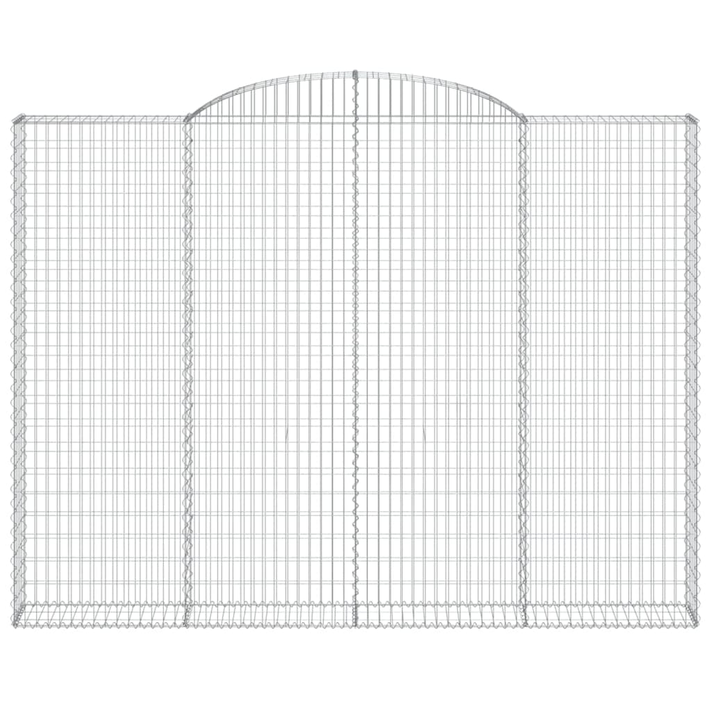 vidaXL Gabionenkorb mit Rundbogen 300x30x220/240 cm, Acier galvanisé