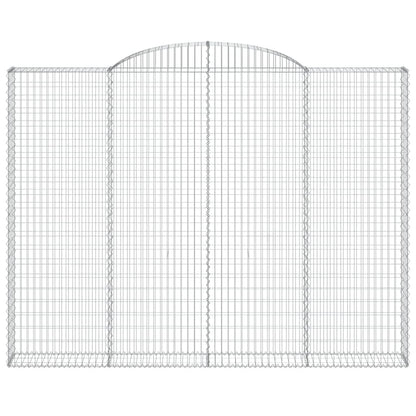 vidaXL Gabionenkorb mit Rundbogen 300x30x220/240 cm, Acier galvanisé