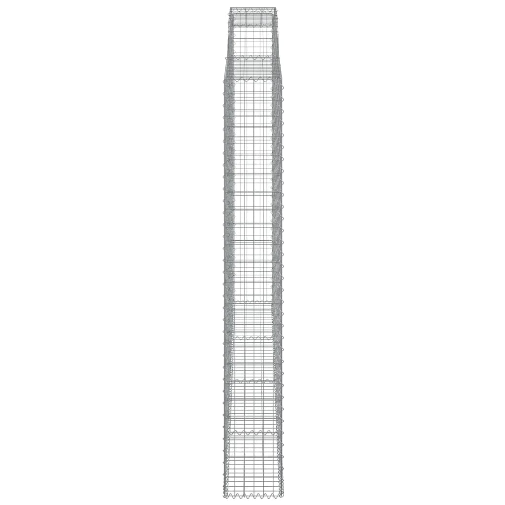 vidaXL Gabionenkorb mit Rundbogen 300x30x220/240 cm, Acier galvanisé