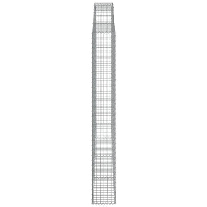 vidaXL Gabionenkorb mit Rundbogen 300x30x220/240 cm, Acier galvanisé