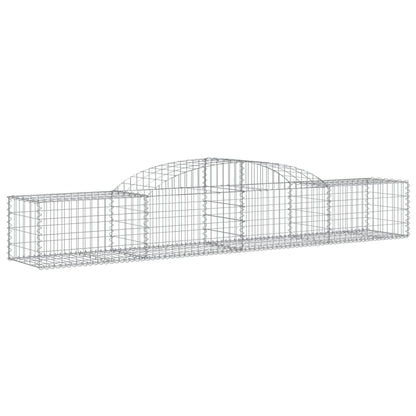 vidaXL Gabionen-Hochbeet 300x50x40/60 cm en fer galvanisé