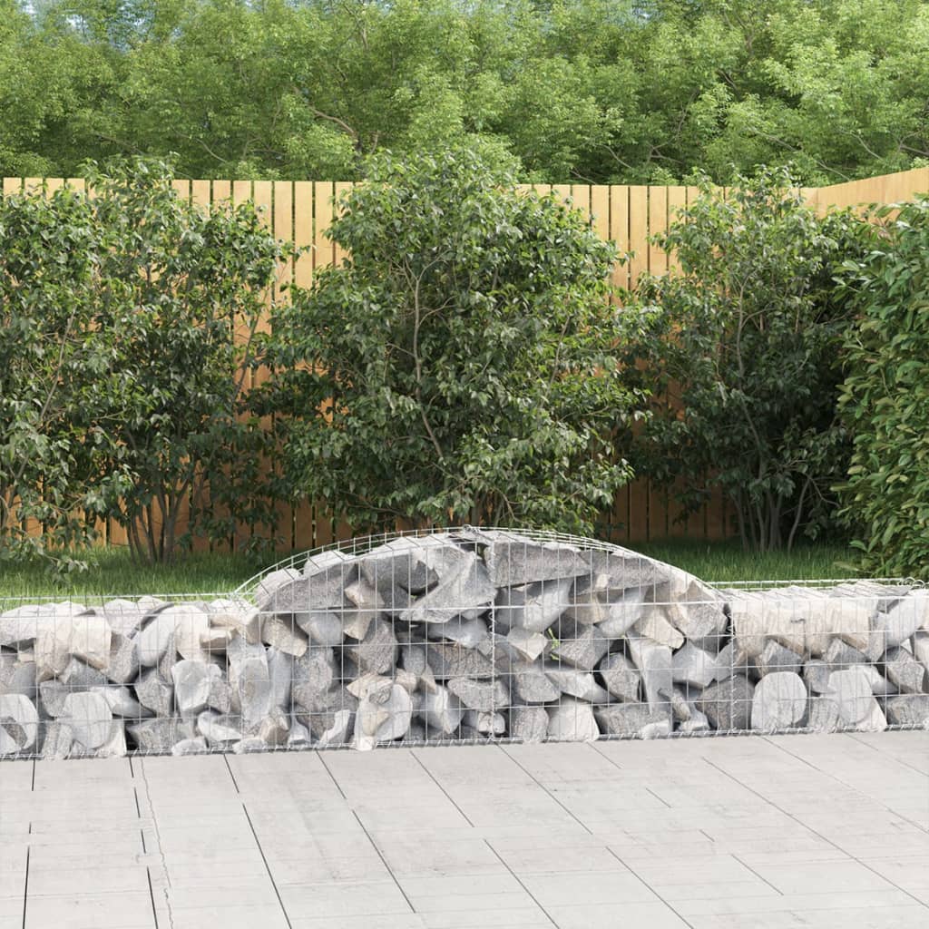 vidaXL Gabionen-Hochbeet 300x50x40/60 cm en fer galvanisé
