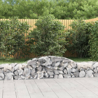 vidaXL Gabionen-Hochbeet 300x50x40/60 cm en fer galvanisé