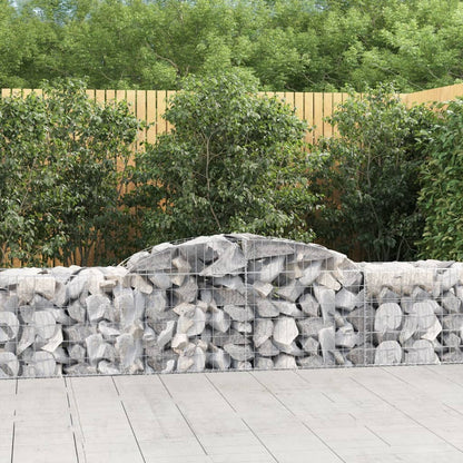 vidaXL Gabionen-Hochbeet 300x50x60/80 cm Acier galvanisé