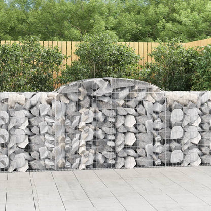 vidaXL Gabion avec arche supérieure 300x50x100/120 cm Fer galvanisé