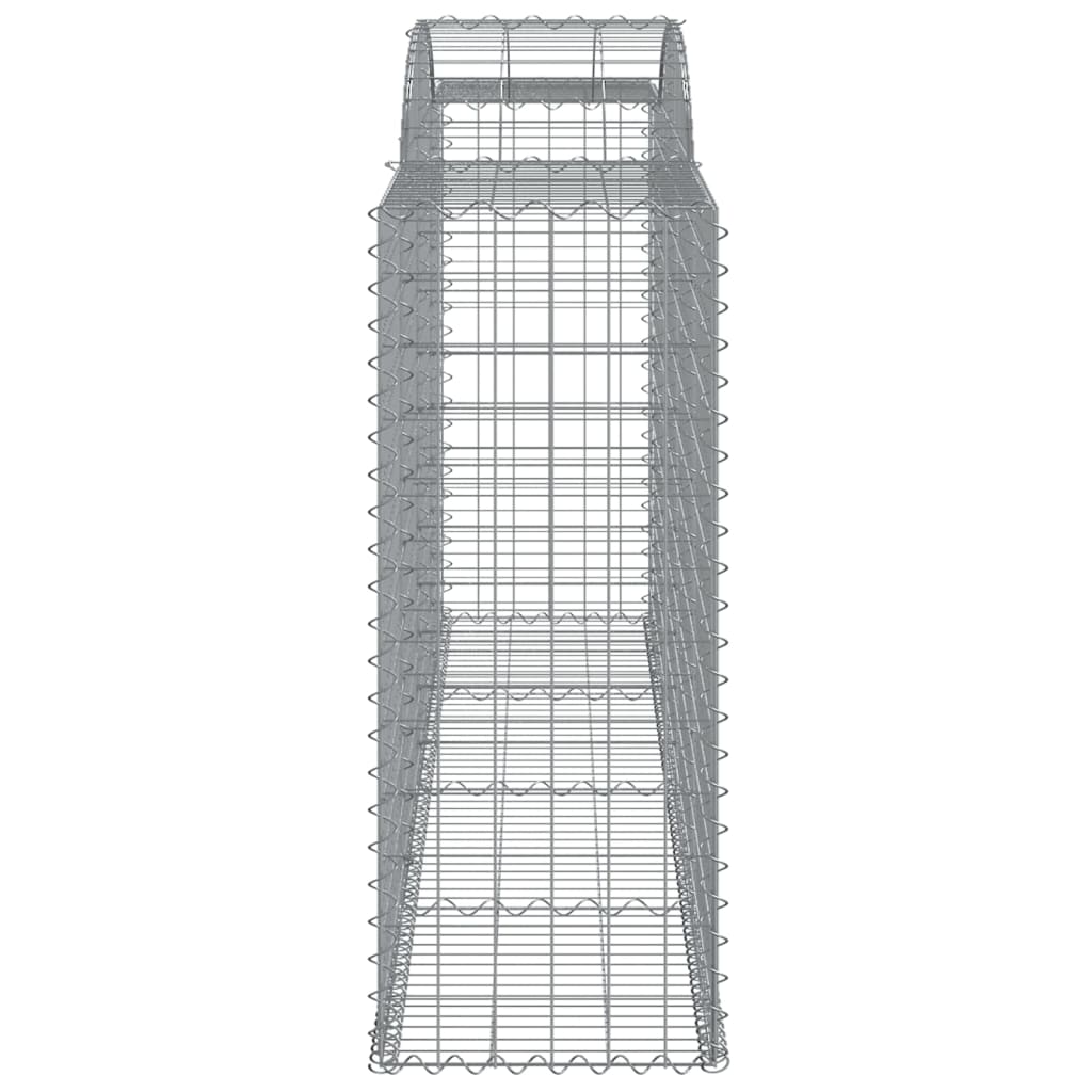 vidaXL Gabionenkorb avec arche 300x50x120/140 cm Fer galvanisé