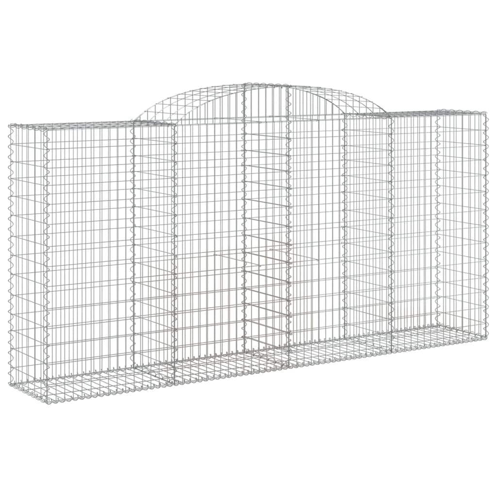 vidaXL Gabion avec arche supérieure 300x50x140/160 cm Fer galvanisé
