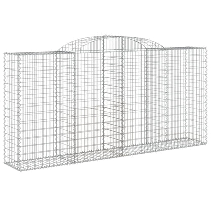 vidaXL Gabion avec arche supérieure 300x50x140/160 cm Fer galvanisé