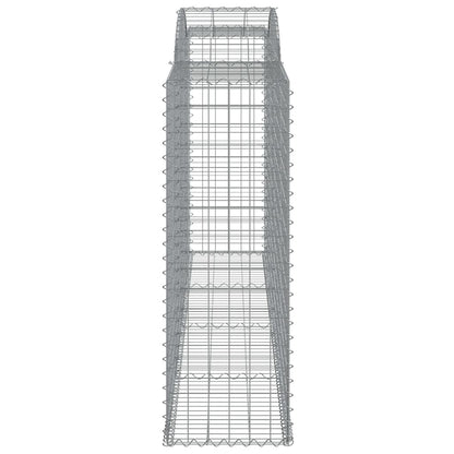 vidaXL Gabion avec arche supérieure 300x50x140/160 cm Fer galvanisé