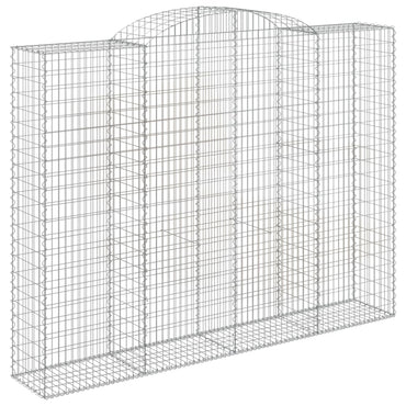 vidaXL Gabion avec arche supérieure 300x50x220/240 cm Fer galvanisé
