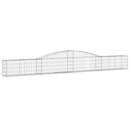 vidaXL Gabionen-Hochbogen 400x30x40/60 cm en Fer Galvanisé