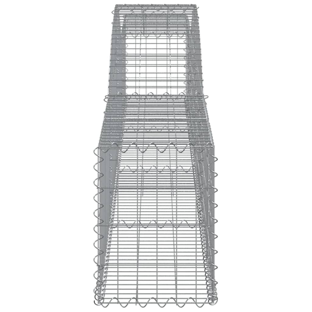vidaXL Gabionen-Hochbogen 400x30x40/60 cm en Fer Galvanisé