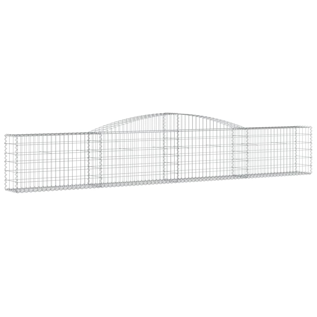 vidaXL Gabion avec arche supérieure 400x30x60/80 cm Fer galvanisé