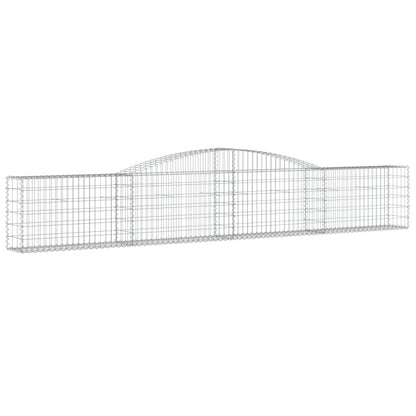 vidaXL Gabion avec arche supérieure 400x30x60/80 cm Fer galvanisé