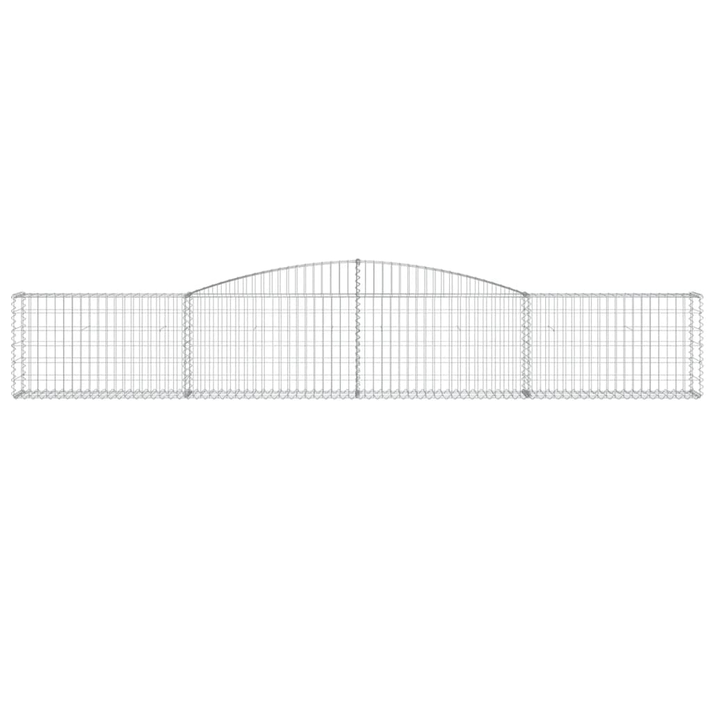 vidaXL Gabion avec arche supérieure 400x30x60/80 cm Fer galvanisé
