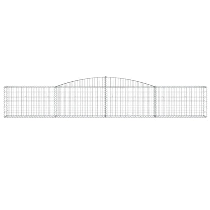vidaXL Gabion avec arche supérieure 400x30x60/80 cm Fer galvanisé
