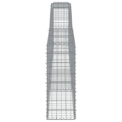 vidaXL Gabionenkorb mit hohem Bogen 400x30x80/100 cm, fer galvanisé