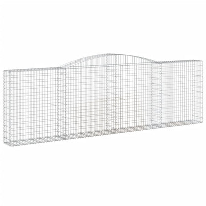 vidaXL Gabionenkorb avec arche 400x30x120/140 cm Fer galvanisé
