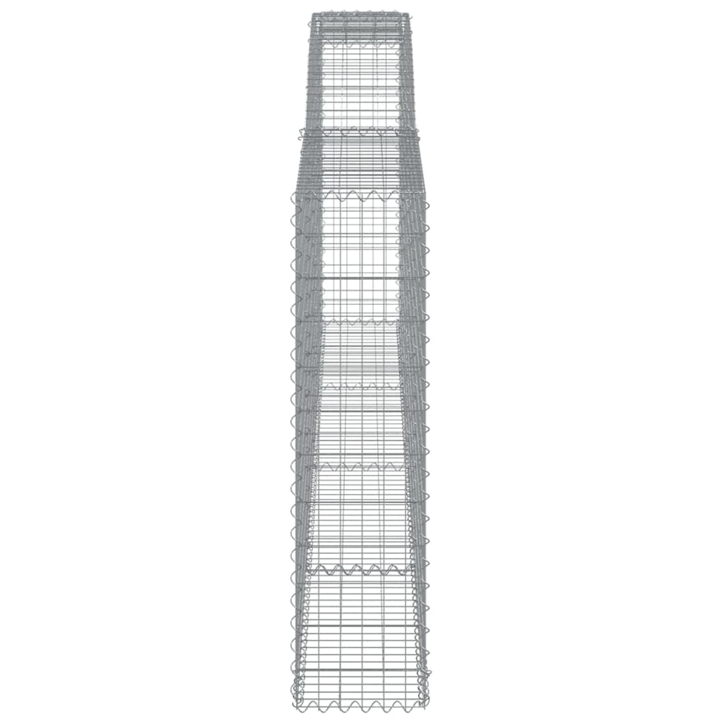 vidaXL Gabionenkorb avec arche 400x30x120/140 cm Fer galvanisé