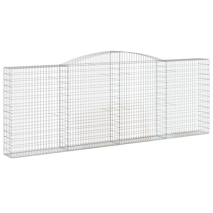 vidaXL Gabionenkorb mit hoher Wölbung 400x30x140/160 cm aus verzinktem Eisen
