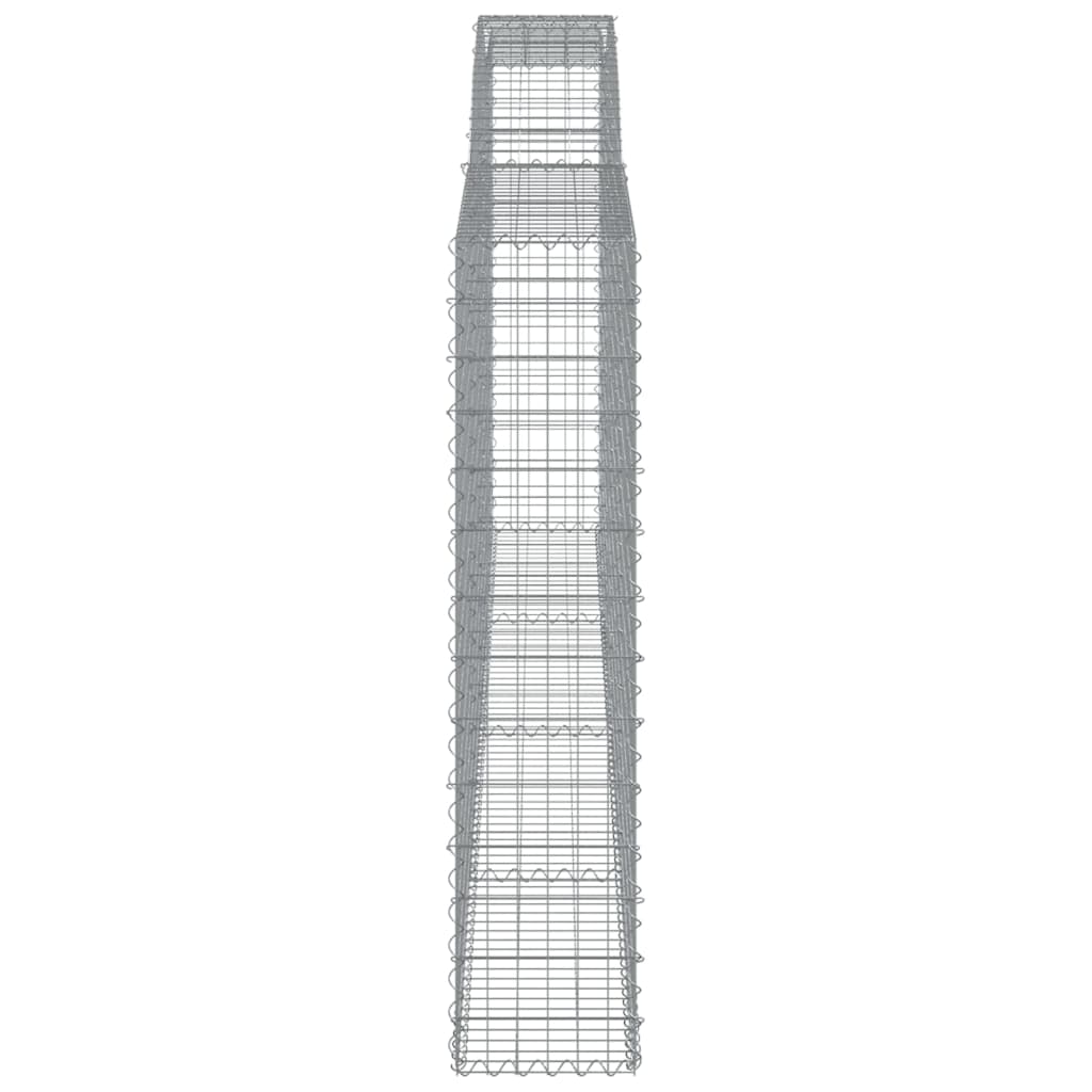 vidaXL Gabionenkorb mit hoher Wölbung 400x30x140/160 cm aus verzinktem Eisen