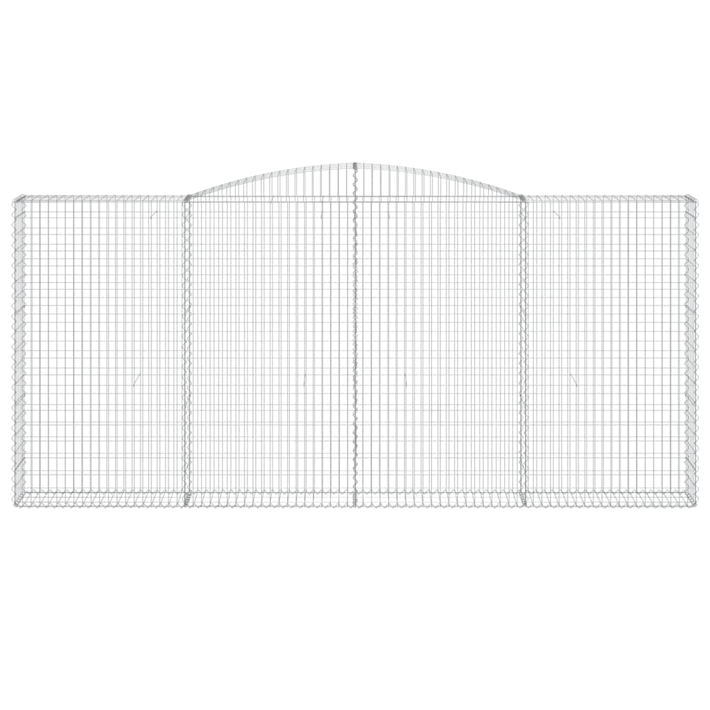 vidaXL Gabion avec arche haute 400x30x180/200 cm Fer galvanisé