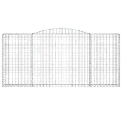 vidaXL Gabion avec arche haute 400x30x180/200 cm Fer galvanisé