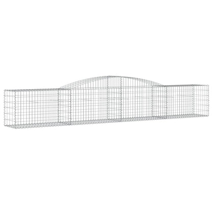 vidaXL Gabionenkorb avec arche 400x50x60/80 cm Fer galvanisé