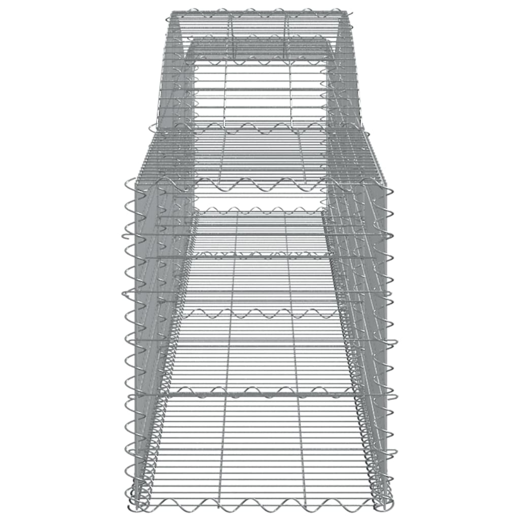 vidaXL Gabionenkorb avec arche 400x50x60/80 cm Fer galvanisé