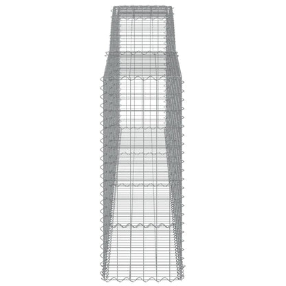 vidaXL Gabionenmauer mit Bogen 400x50x120/140 cm, en fer galvanisé