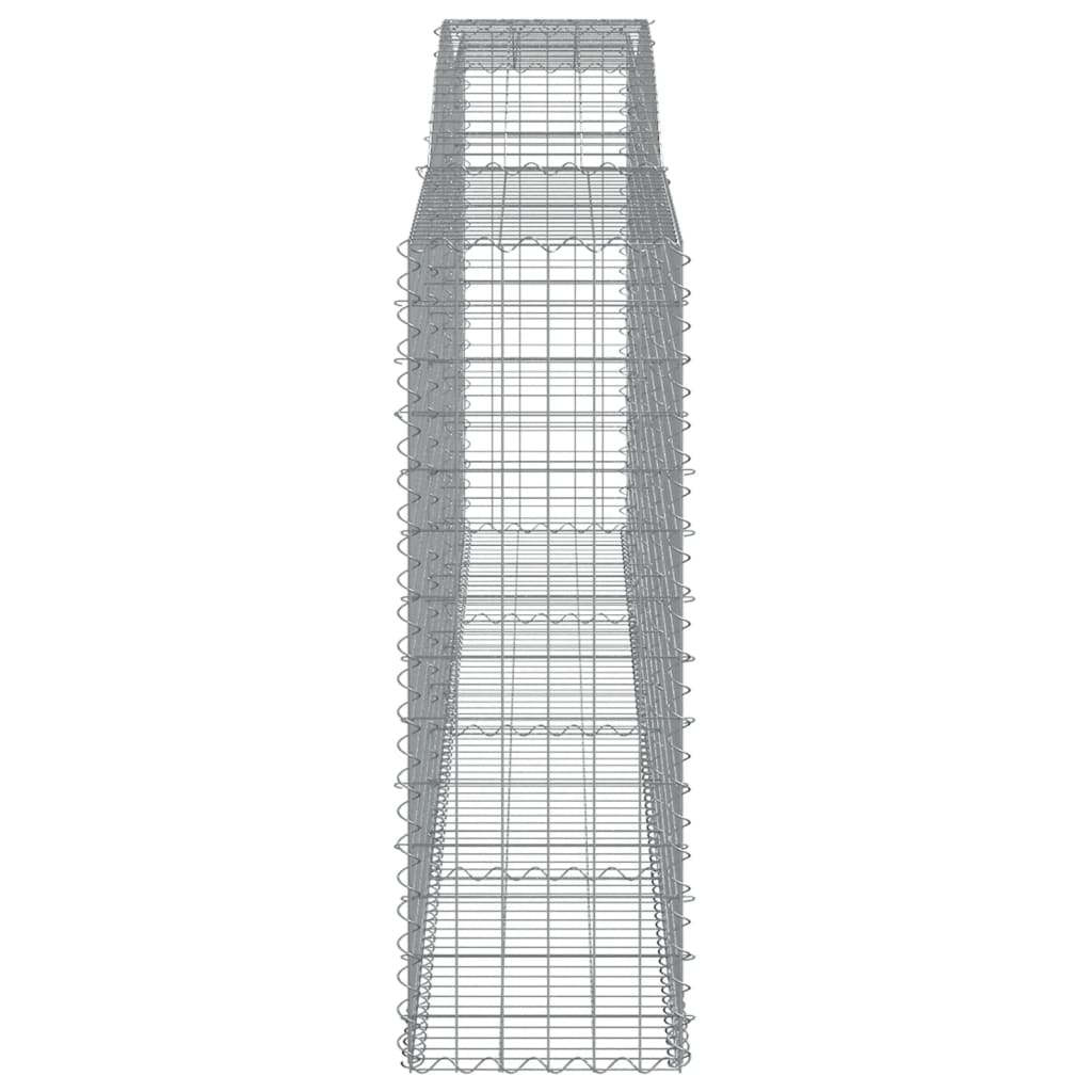 vidaXL Gabionenkorb mit Rundbogen 400x50x140/160 cm Fer Galvanisé