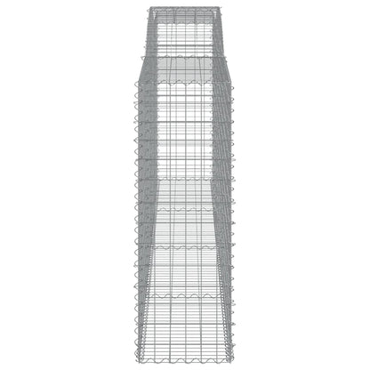 vidaXL Gabionenkorb mit Rundbogen 400x50x140/160 cm Fer Galvanisé