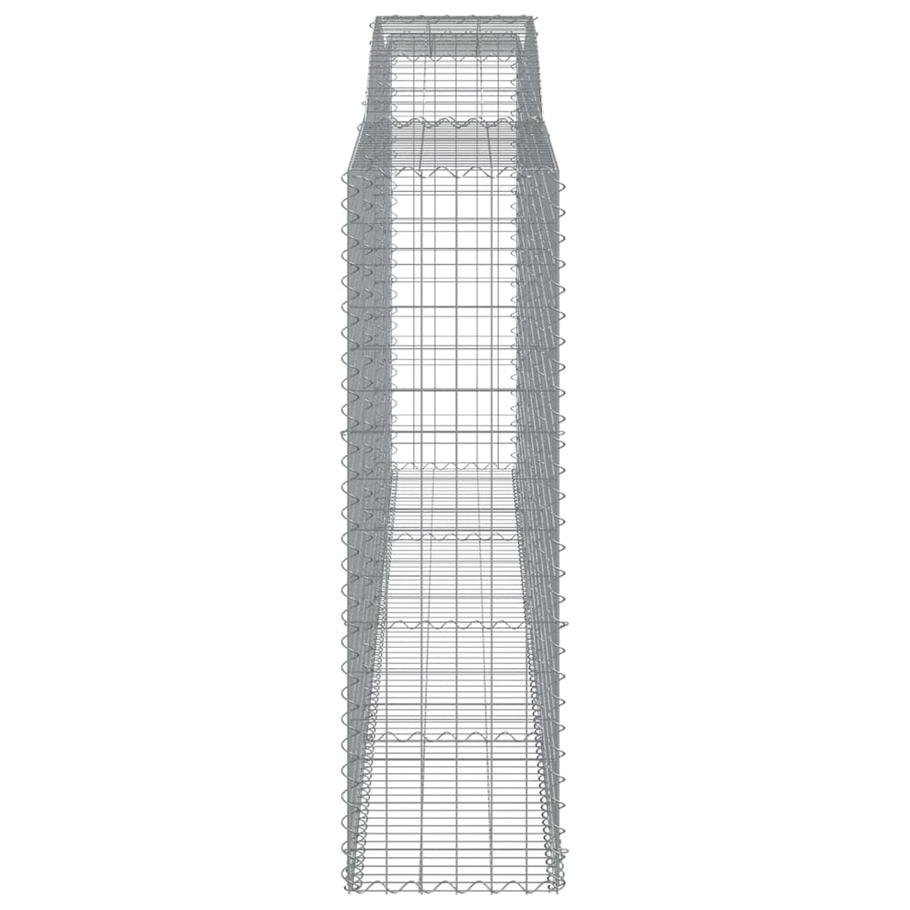 vidaXL Gabione mit Hochbogen 400x50x160/180 cm Verzinktes Eisen