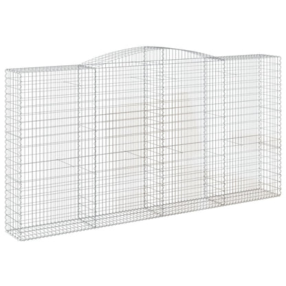 vidaXL Gabionenkorb avec arcade 400x50x200/220 cm Fer galvanisé