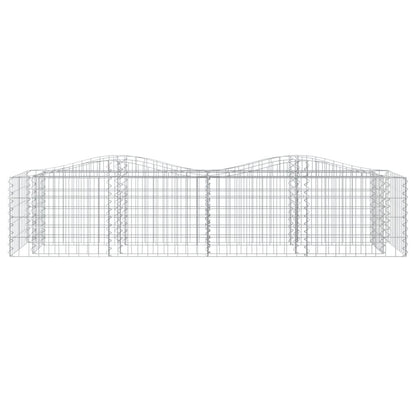 vidaXL Gabionen-Hochbeet mit Hochbogen 200x50x50 cm Verzinktes Eisen